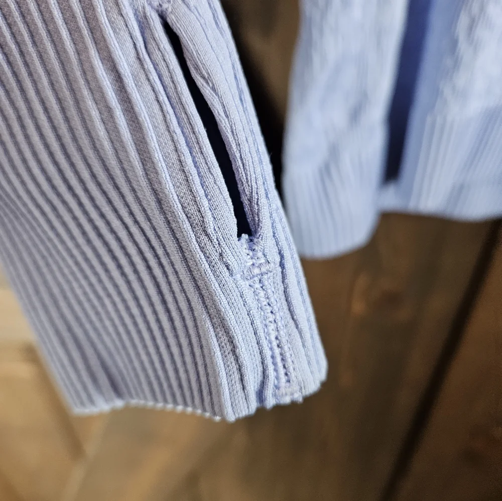 Lululemon Rest Less Pullover Hydrangea Blue  Long Sleeve Ribbed Size 10 - Picture 4 of 8